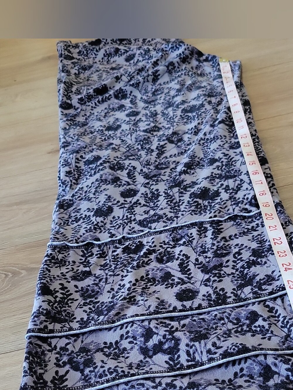 Matilda Jane XL Tiered Wide Leg Pants Floral Cottagecore Boho Lagenlook Purple - Picture 8 of 9